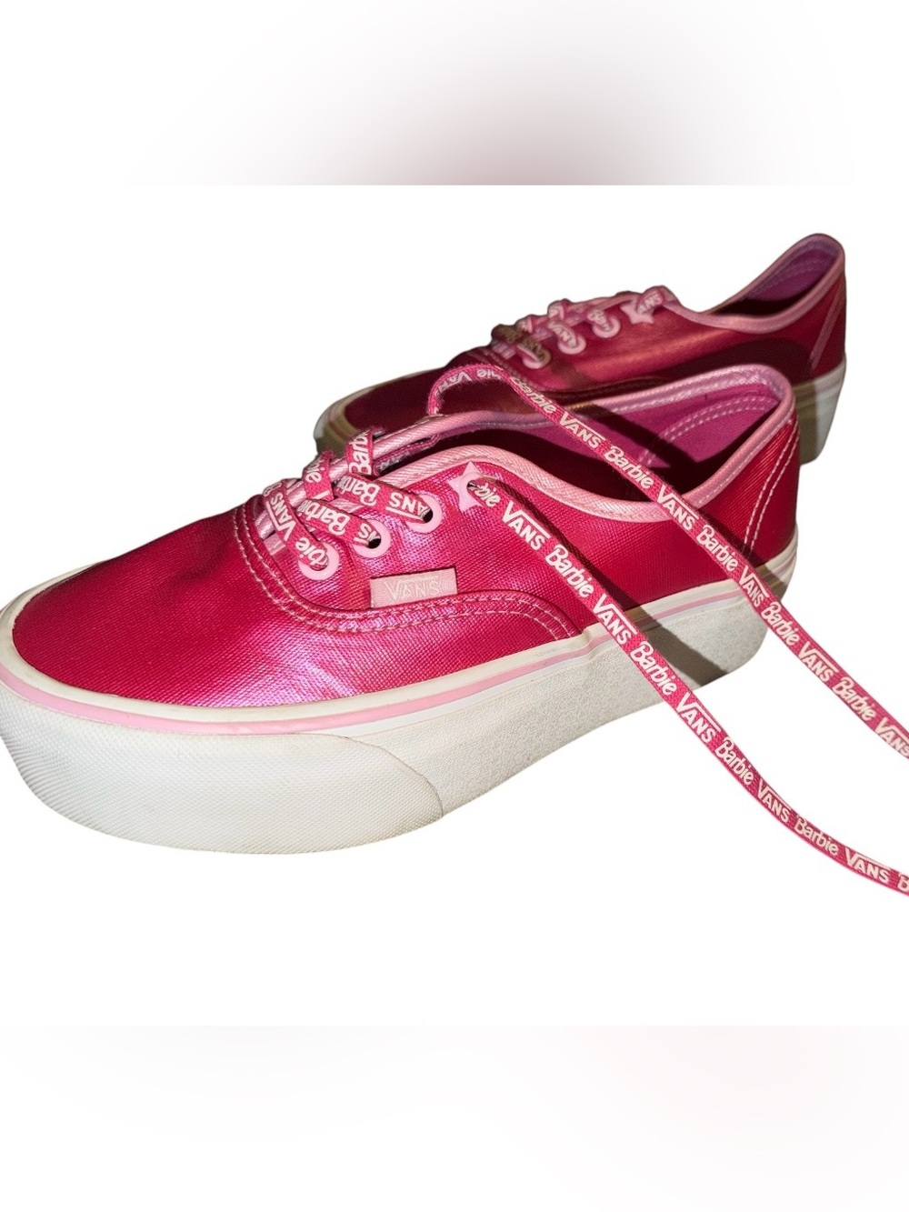 Vans x Barbie Authentic Stackform Sneakers Vibrant Hot Pink Size 6 Barbiecore
